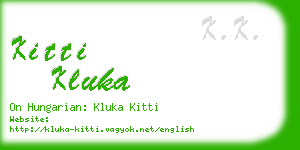 kitti kluka business card